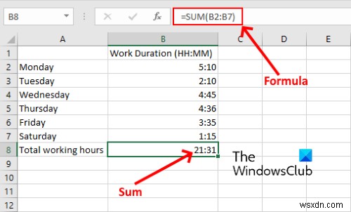 วิธีเพิ่มหรือรวมเวลาใน Microsoft Excel 