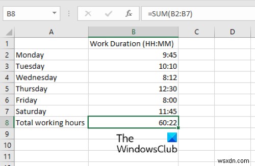 วิธีเพิ่มหรือรวมเวลาใน Microsoft Excel 