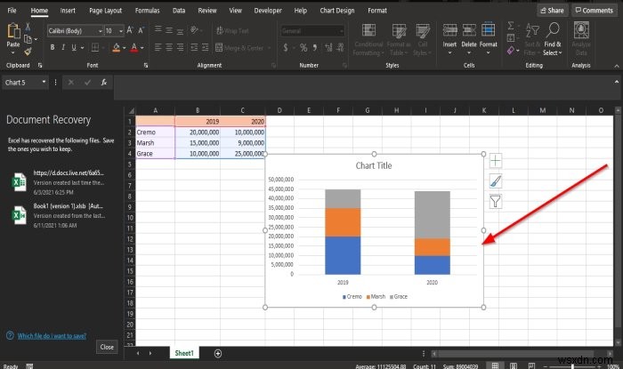 วิธีสลับแถวและคอลัมน์ในแผนภูมิ Excel 