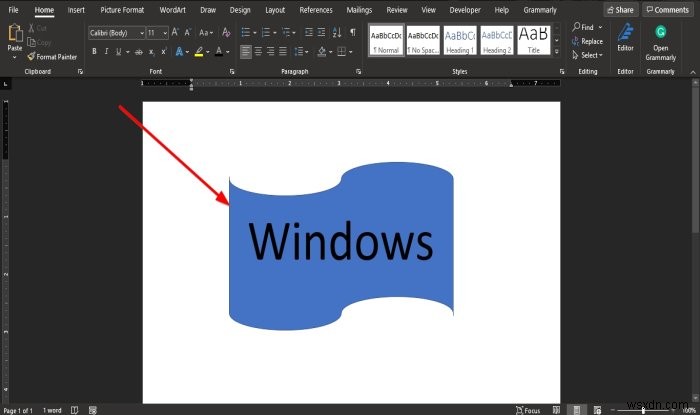 วิธีการแทรกข้อความลงในรูปร่างใน Microsoft Word