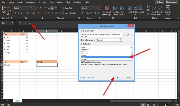 วิธีใช้ฟังก์ชัน DVAR ใน Microsoft Excel 