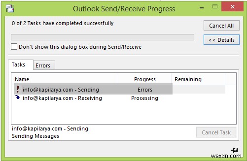 อีเมล Outlook ติดอยู่ในกล่องขาออกจนกว่าคุณจะส่งด้วยตนเอง 