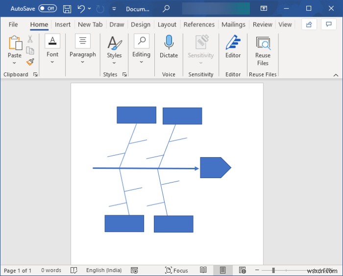 วิธีสร้างไดอะแกรมก้างปลาใน Microsoft Word