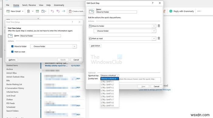 วิธีสร้างขั้นตอนด่วนใน Outlook 