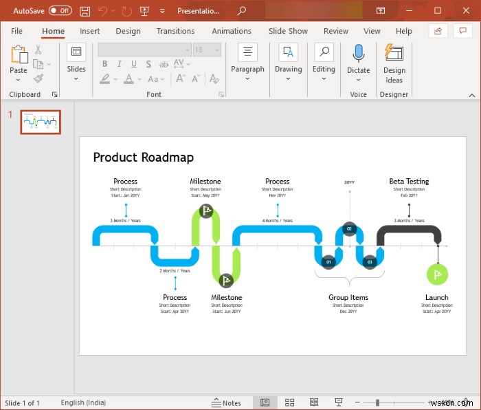 วิธีสร้าง Roadmap ใน Microsoft PowerPoint 
