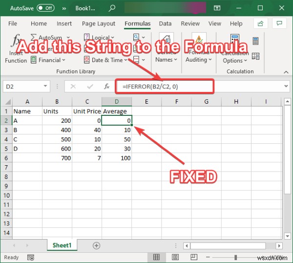 วิธีลบ #DIV/0! ข้อผิดพลาดใน Microsoft Excel 