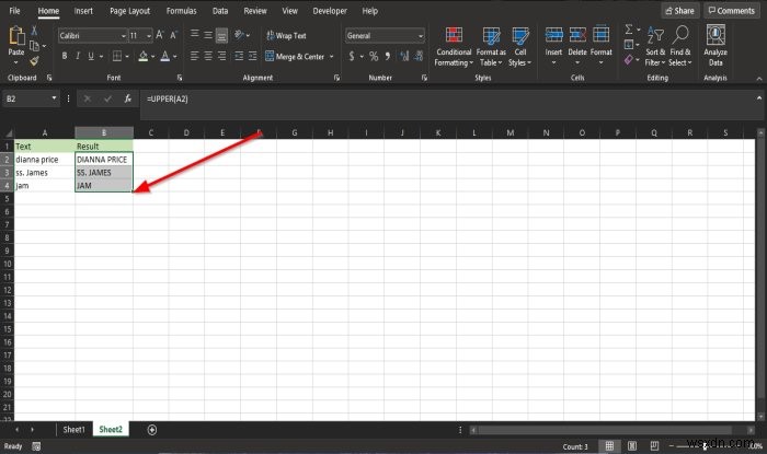 วิธีใช้ฟังก์ชัน Lower และ Upper ใน Excel เพื่อเปลี่ยนตัวพิมพ์ของ Text