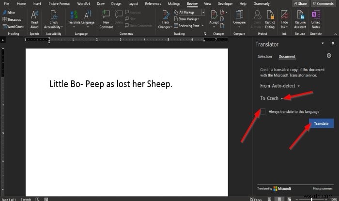 วิธีแปลข้อความเป็นภาษาอื่นใน Microsoft Office 