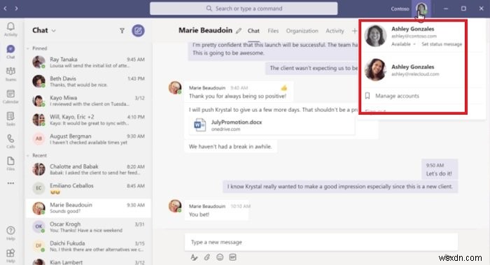 วิธีใช้คุณสมบัติส่วนบุคคลใน Microsoft Teams 