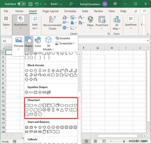 วิธีสร้างผังงานใน Microsoft Excel 