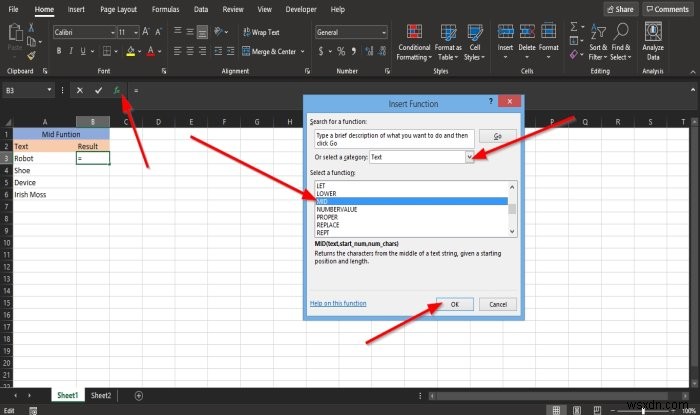 วิธีใช้ฟังก์ชัน MID และ MIDB ใน Microsoft Excel 