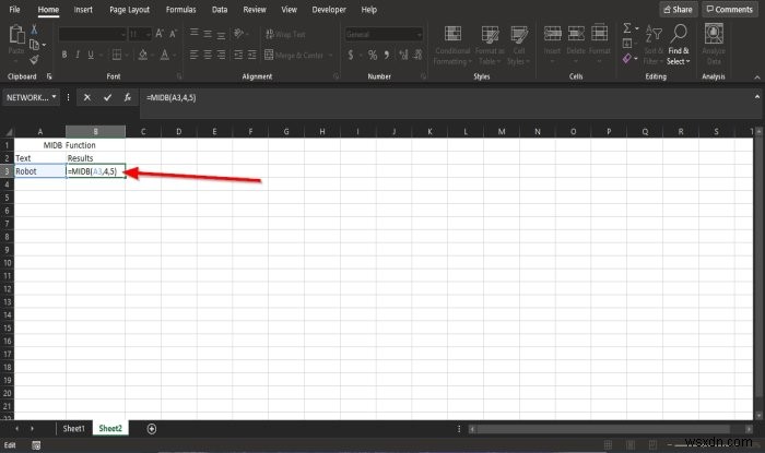 วิธีใช้ฟังก์ชัน MID และ MIDB ใน Microsoft Excel 