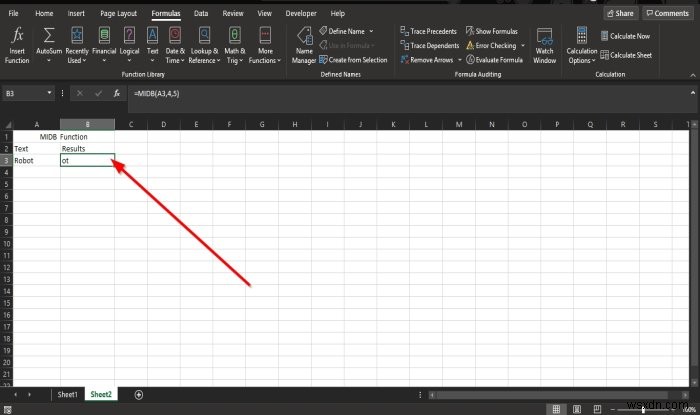 วิธีใช้ฟังก์ชัน MID และ MIDB ใน Microsoft Excel 