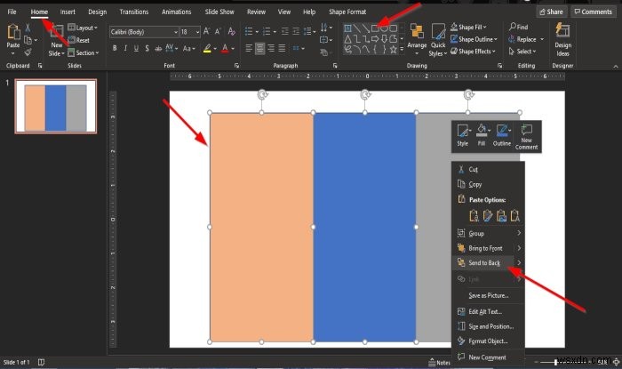 วิธีสร้างเอฟเฟกต์ Split เพื่อแบ่งรูปภาพออกเป็นชิ้น ๆ ใน PowerPoint 