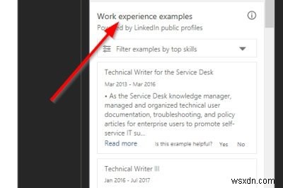 วิธีใช้ LinkedIn Resume Assistant ใน Microsoft Word 
