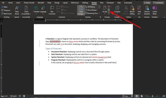 วิธีใช้ฟีเจอร์การเปลี่ยนแปลงใน Word เพื่อติดตามการเปลี่ยนแปลงหรือความคิดเห็น 