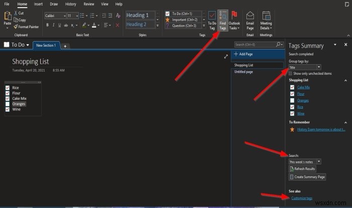 วิธีใช้แท็กใน OneNote เพื่อจัดลำดับความสำคัญและจัดหมวดหมู่บันทึกย่อ