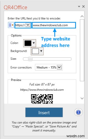 วิธีสร้างรหัส QR ใน PowerPoint และ Excel