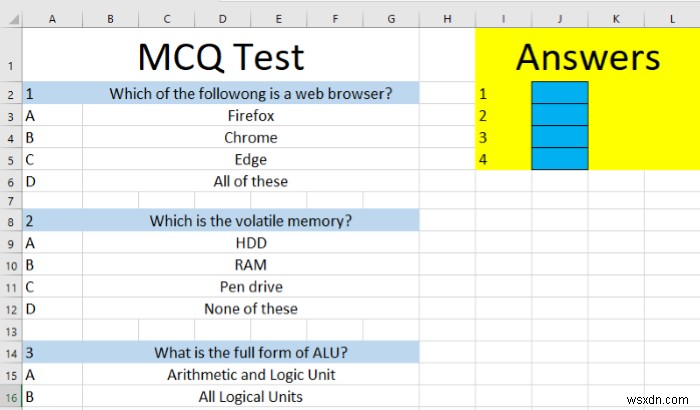 วิธีสร้างแบบทดสอบอัตโนมัติใน Microsoft Excel 