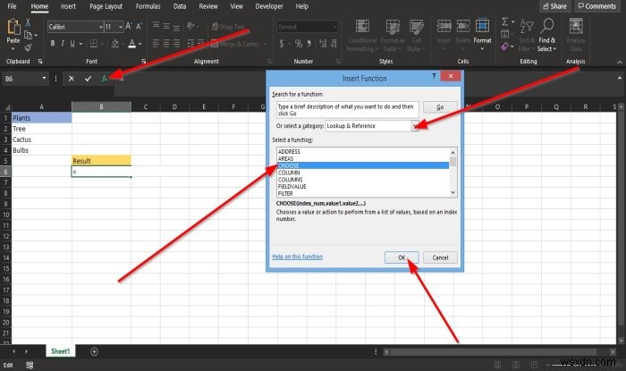 วิธีใช้ฟังก์ชัน CHOOSE ใน Microsoft Excel 