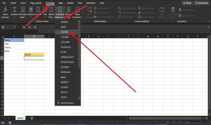 วิธีใช้ฟังก์ชัน CHOOSE ใน Microsoft Excel 