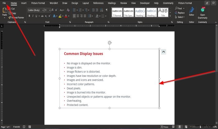 วิธีแยกข้อความจากรูปภาพใน Microsoft Word 