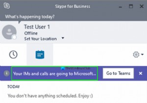 IM และการโทรของคุณจะไปที่ Microsoft Teams – กล่าวว่า Skype for Business 