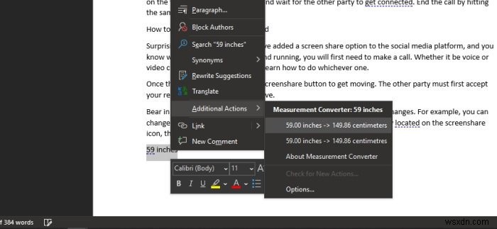 วิธีใช้ Measurement Converter ใน Microsoft Office 