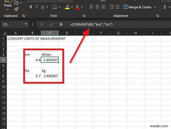 วิธีใช้ Measurement Converter ใน Microsoft Office 