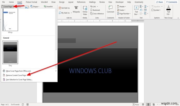 วิธีแทรก Custom Cover Page ใน Microsoft Word 