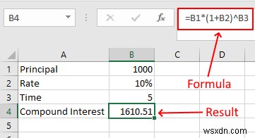 วิธีการคำนวณดอกเบี้ยทบต้นใน Excel 