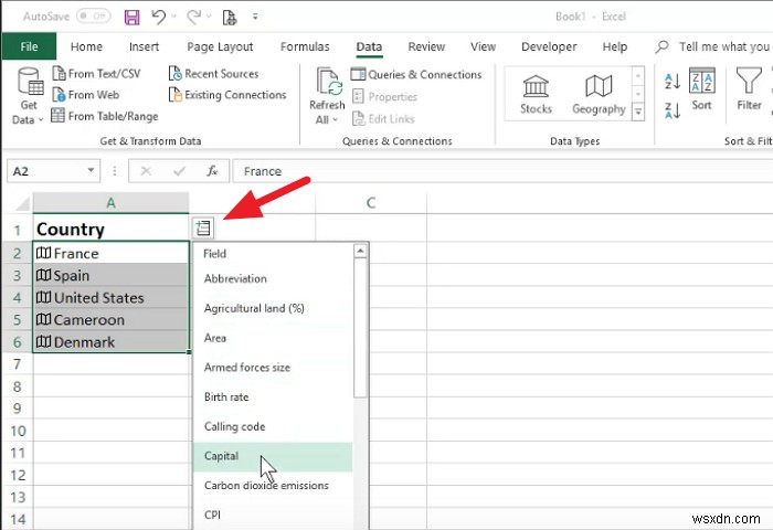 วิธีใช้ฟีเจอร์ข้อมูลภูมิศาสตร์ใน Microsoft Excel 