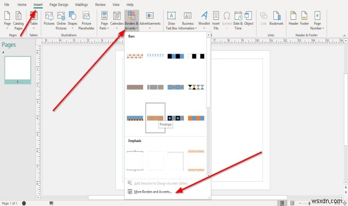 วิธีใช้ฟีเจอร์ Building Blocks ใน Microsoft Publisher 