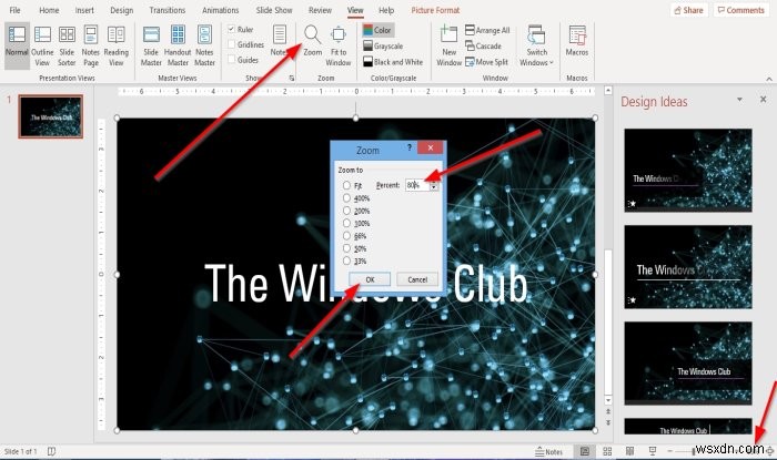 วิธีเปลี่ยนระดับการซูมเริ่มต้นใน Microsoft PowerPoint 