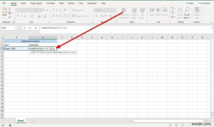 วิธีใช้ฟังก์ชันทดแทนและแทนที่ใน Microsoft Excel 