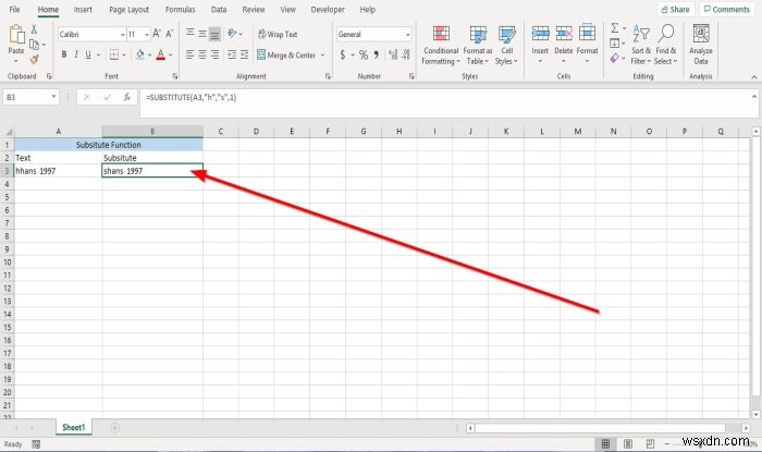 วิธีใช้ฟังก์ชันทดแทนและแทนที่ใน Microsoft Excel 