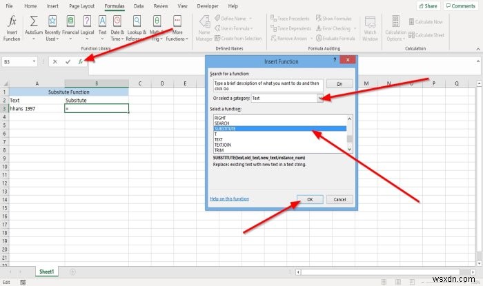 วิธีใช้ฟังก์ชันทดแทนและแทนที่ใน Microsoft Excel 