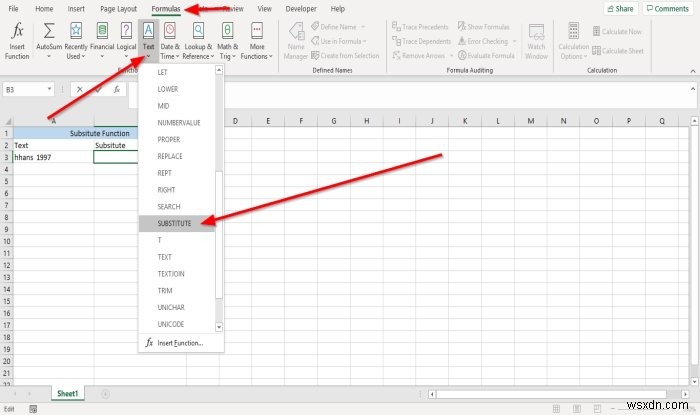 วิธีใช้ฟังก์ชันทดแทนและแทนที่ใน Microsoft Excel 