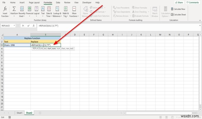 วิธีใช้ฟังก์ชันทดแทนและแทนที่ใน Microsoft Excel 