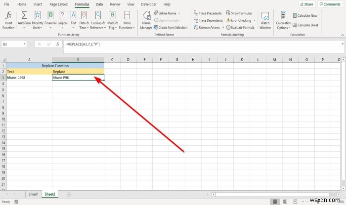 วิธีใช้ฟังก์ชันทดแทนและแทนที่ใน Microsoft Excel 