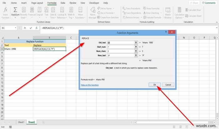 วิธีใช้ฟังก์ชันทดแทนและแทนที่ใน Microsoft Excel 