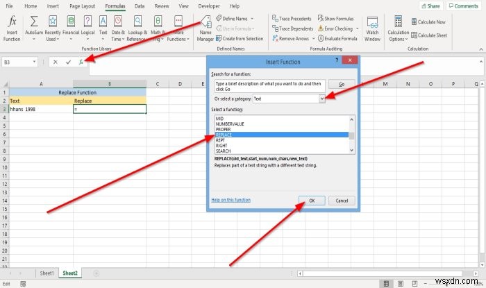 วิธีใช้ฟังก์ชันทดแทนและแทนที่ใน Microsoft Excel 