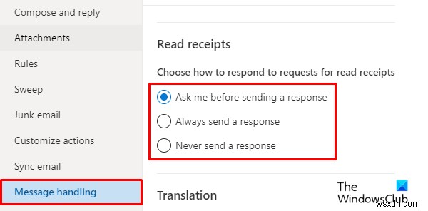 วิธีเปิดใช้งานและขอการจัดส่งหรือใบตอบรับการอ่านใน Outlook 