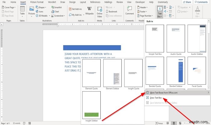 วิธีเพิ่ม คัดลอก ลบ ใช้ และจัดการกล่องข้อความใน Microsoft Word 