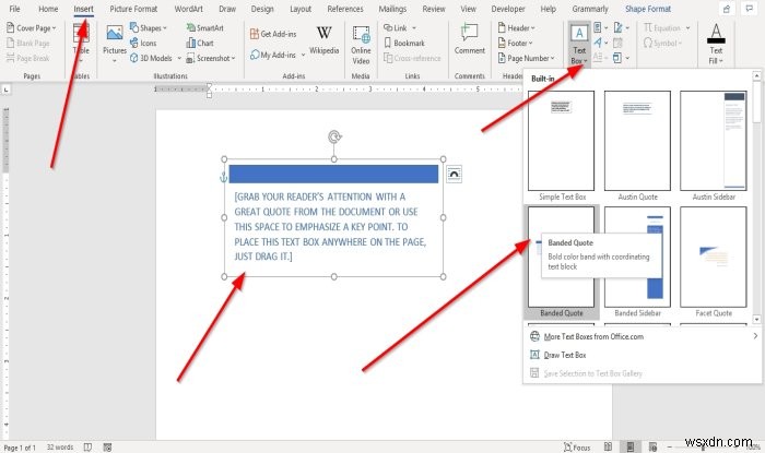 วิธีเพิ่ม คัดลอก ลบ ใช้ และจัดการกล่องข้อความใน Microsoft Word 