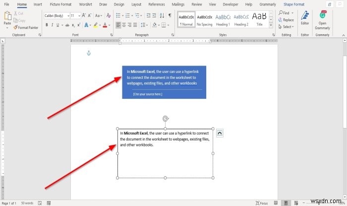 วิธีเพิ่ม คัดลอก ลบ ใช้ และจัดการกล่องข้อความใน Microsoft Word 