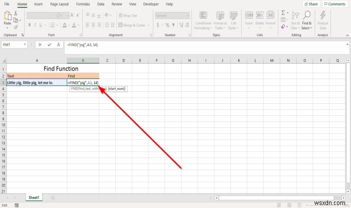 วิธีใช้ฟังก์ชัน Find และ FindB ใน Microsoft Excel 