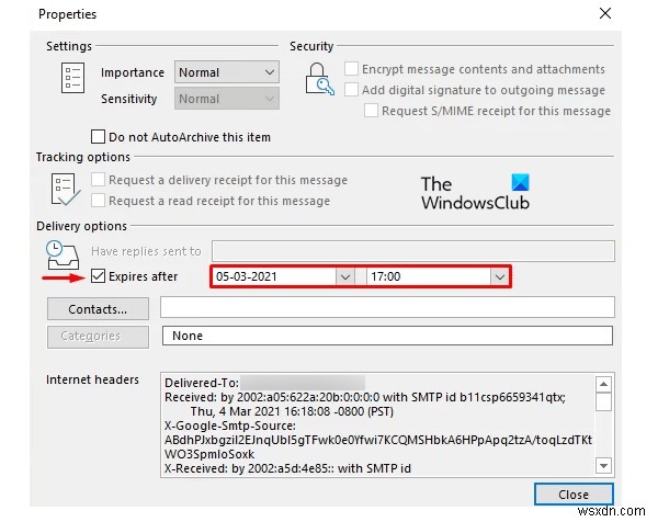 วิธีเพิ่มวันหมดอายุให้กับอีเมลใน Outlook 