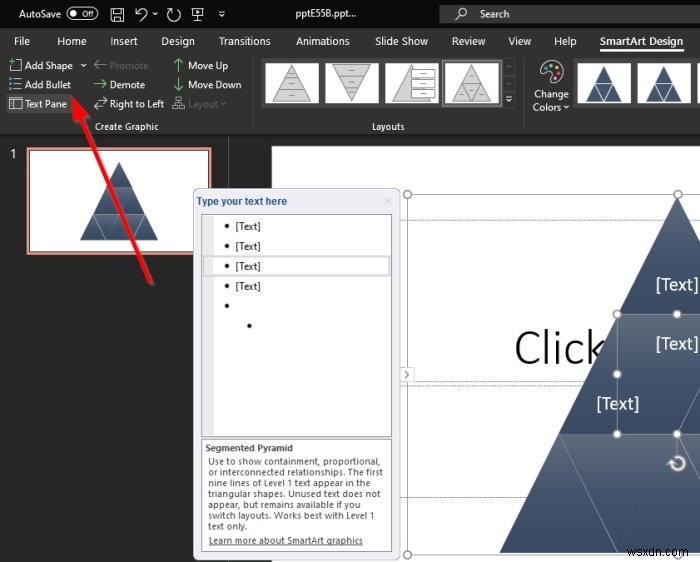 วิธีสร้างและแทรกพีระมิดลงในงานนำเสนอ PowerPoint ของคุณ 