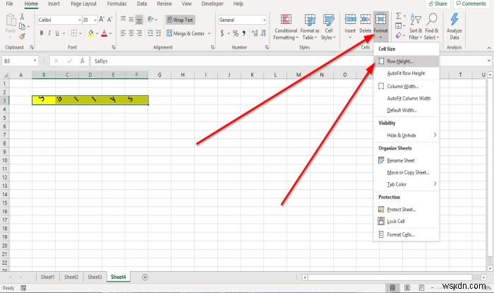 วิธีเปลี่ยนความสูงของแถวและความกว้างของคอลัมน์ใน Microsoft Excel 